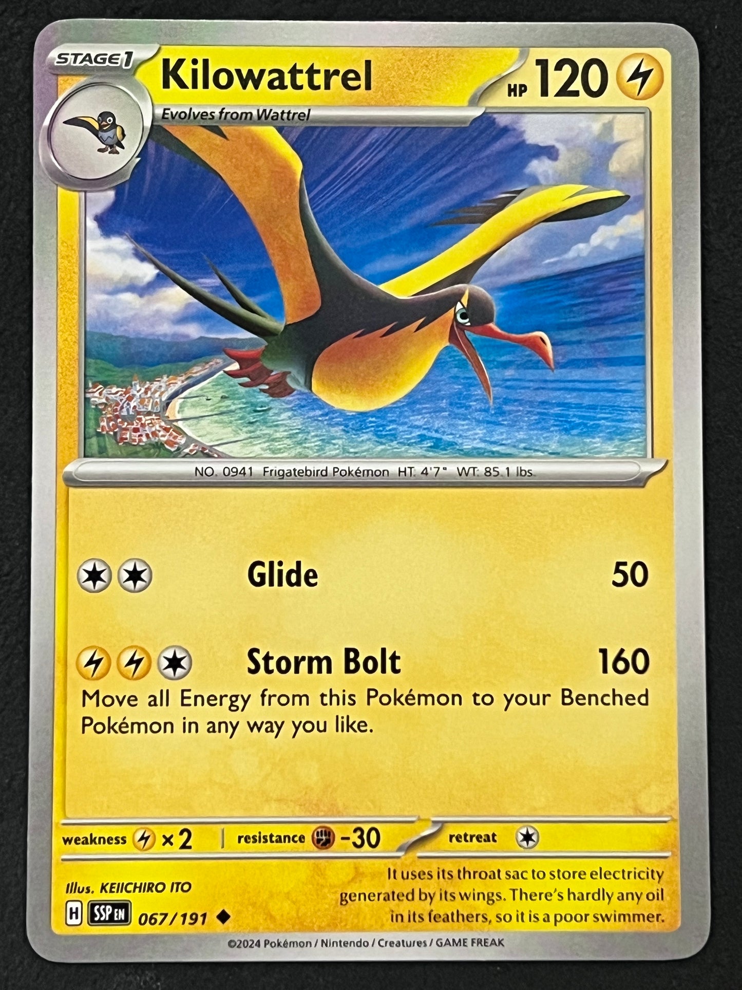 067/191 Kilowattrel - Pokémon Surging Sparks Uncommon