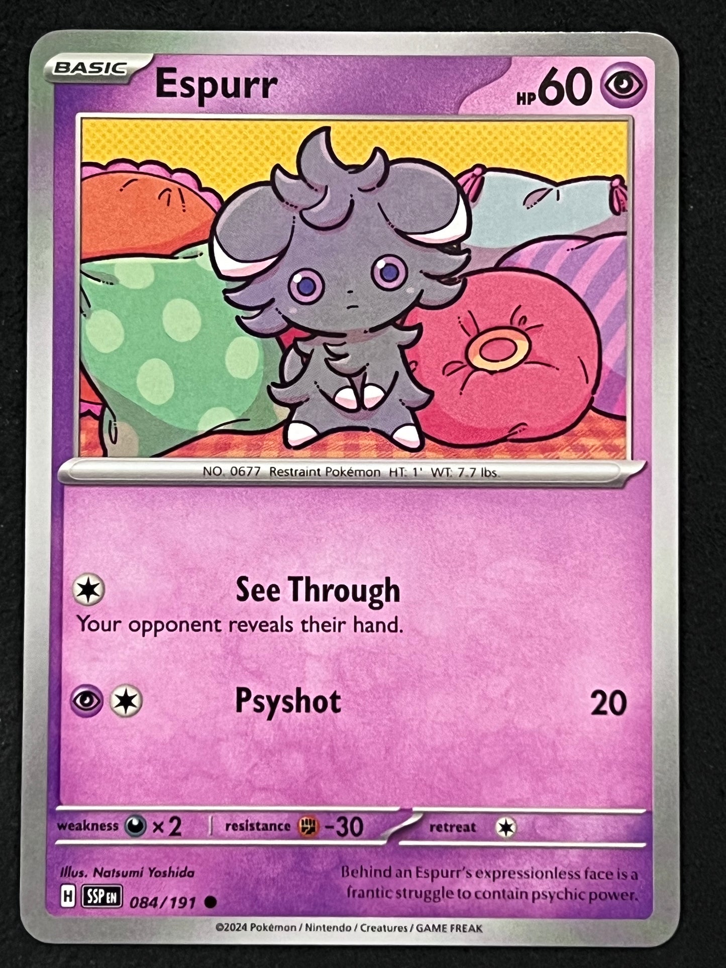 084/191 Espurr - Pokémon Surging Sparks Common