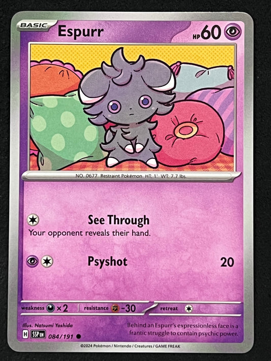 084/191 Espurr - Pokémon Surging Sparks Common