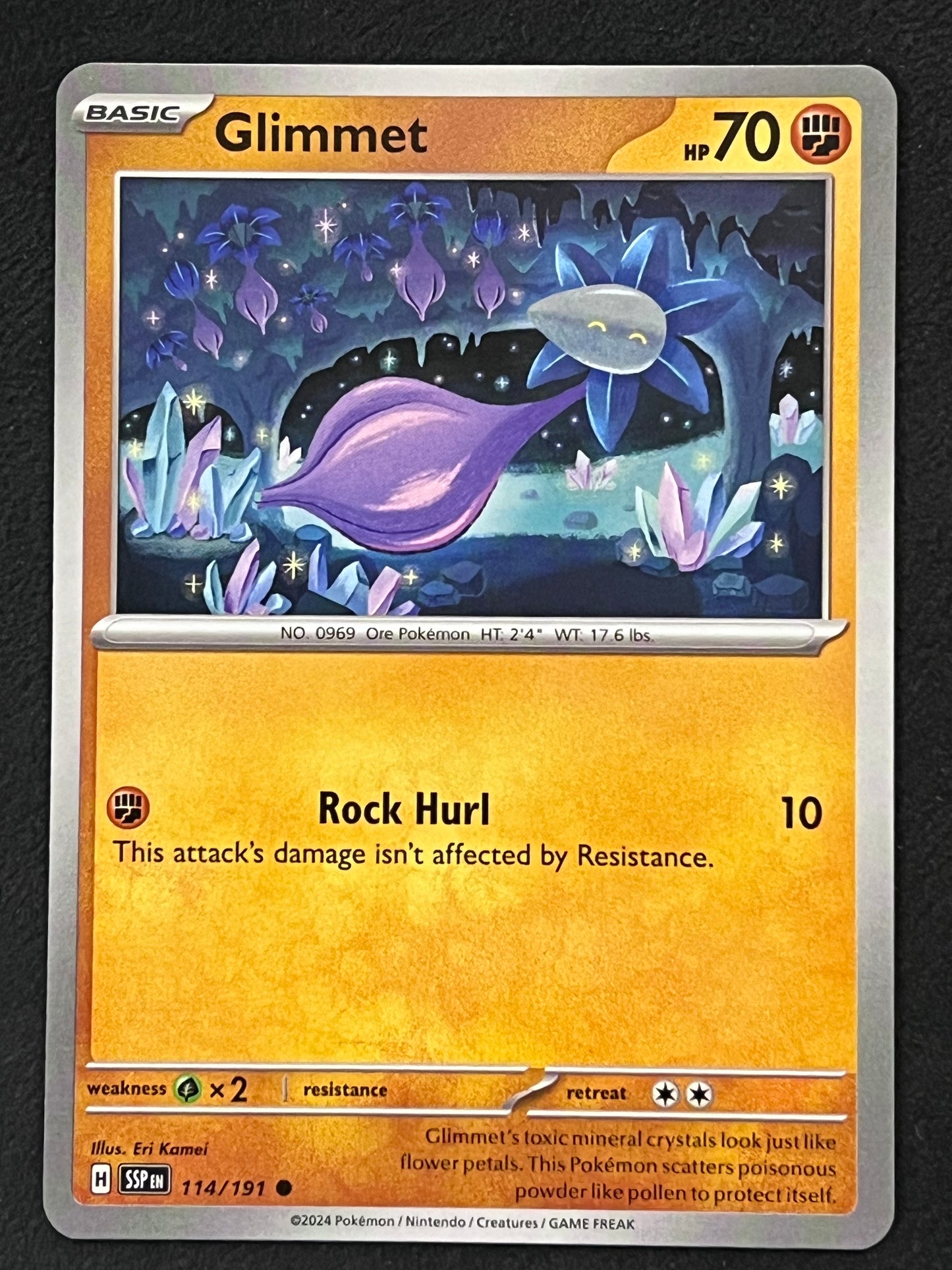 114/191 Glimmet - Pokémon Surging Sparks Common