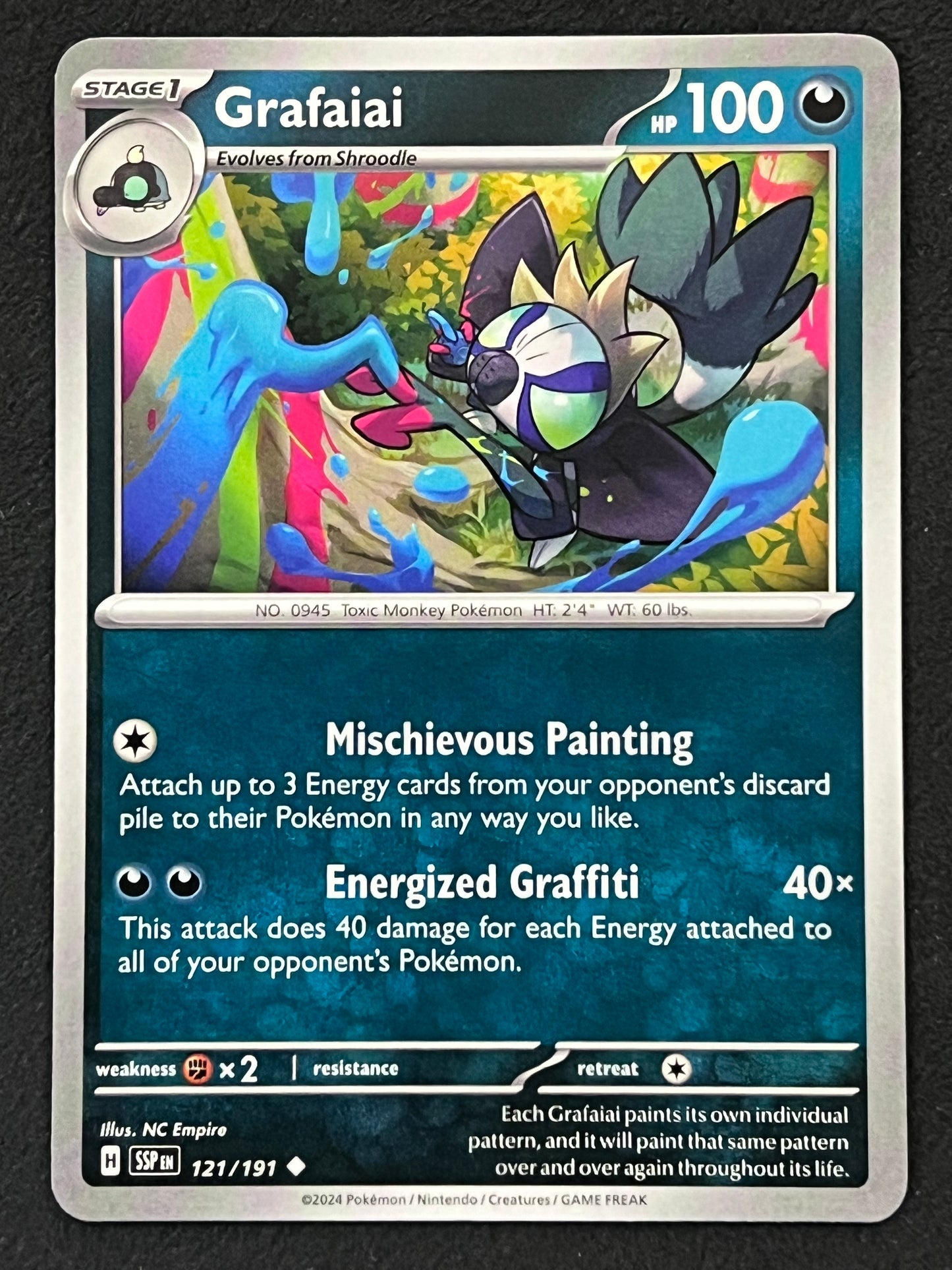 121/191 Grafaiai - Pokémon Surging Sparks Uncommon