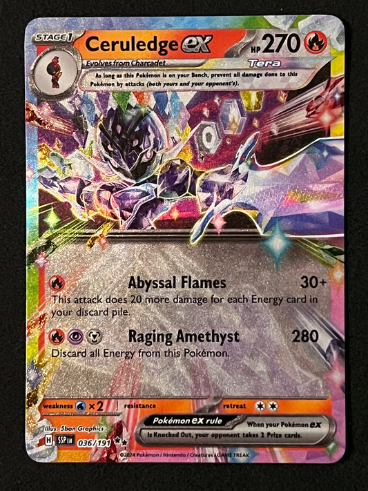 036/191 Ceruledge Ex - Pokémon Surging Sparks Double Rare