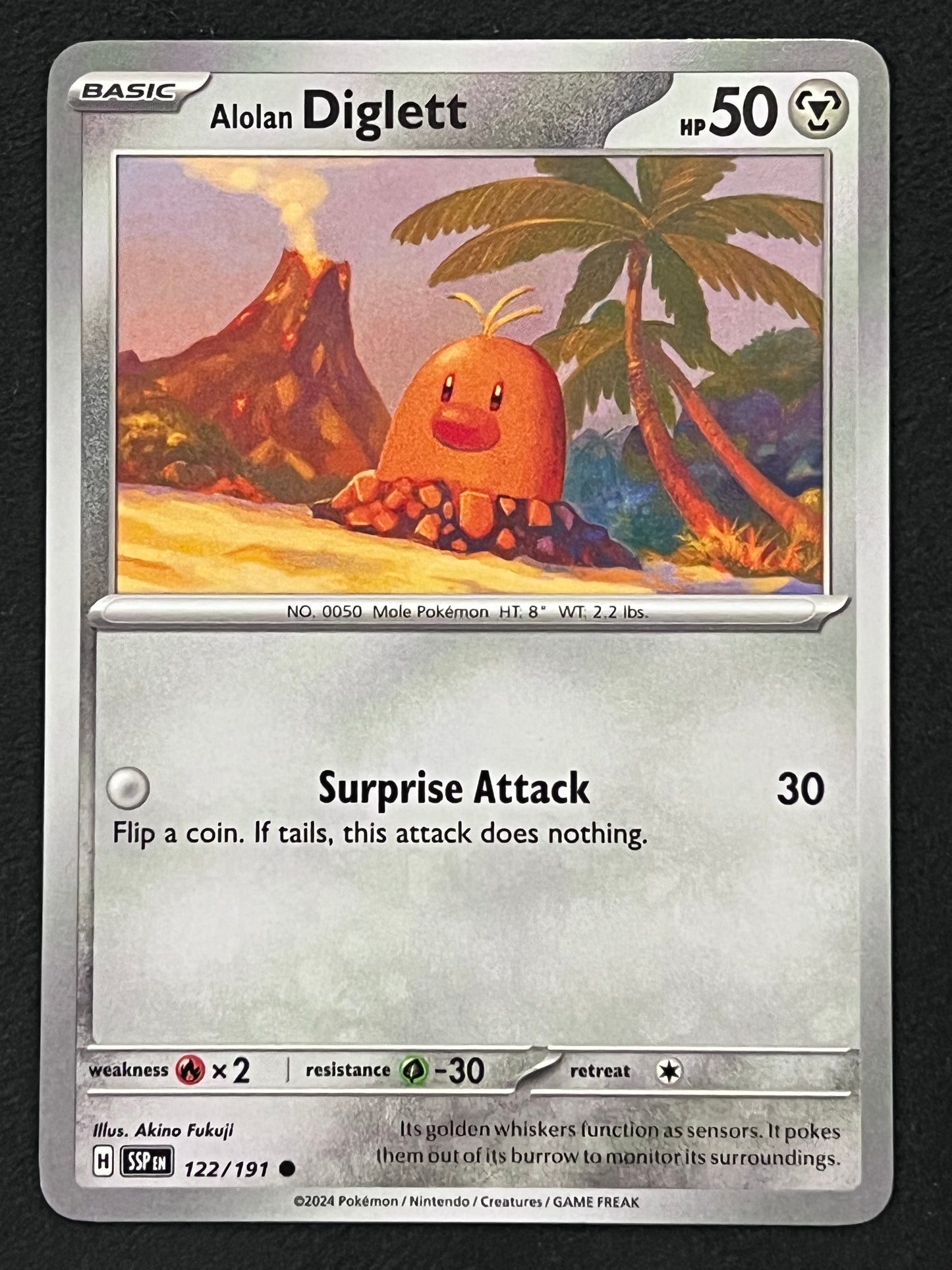 122/191 Alolan Diglett - Pokémon Surging Sparks Common