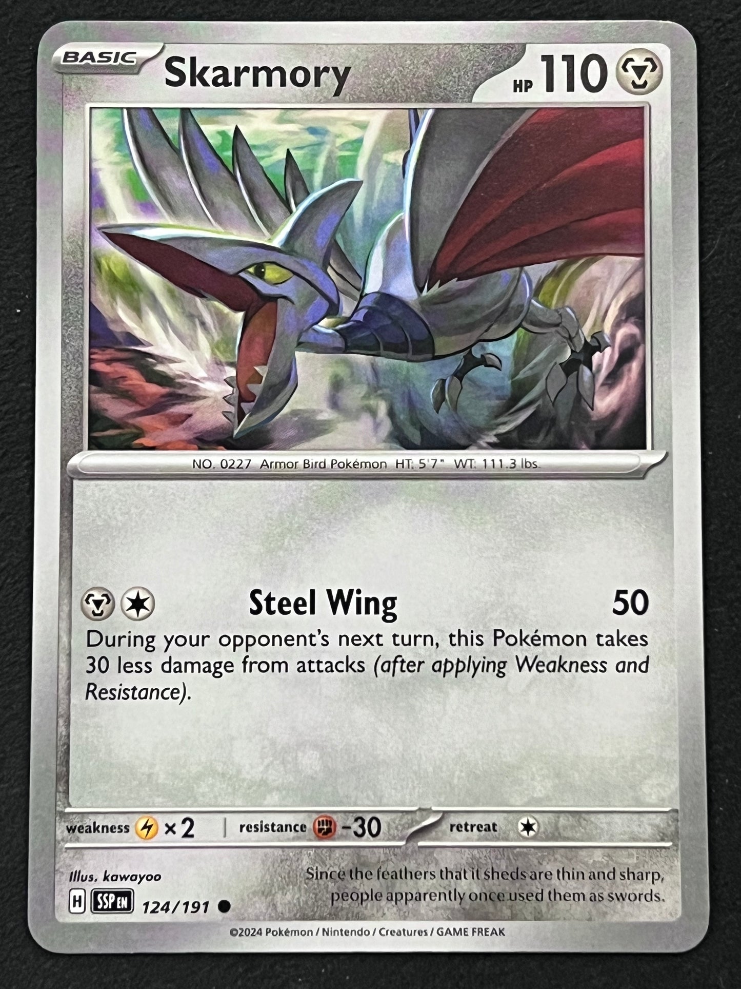 124/191 Skarmory - Pokémon Surging Sparks Common