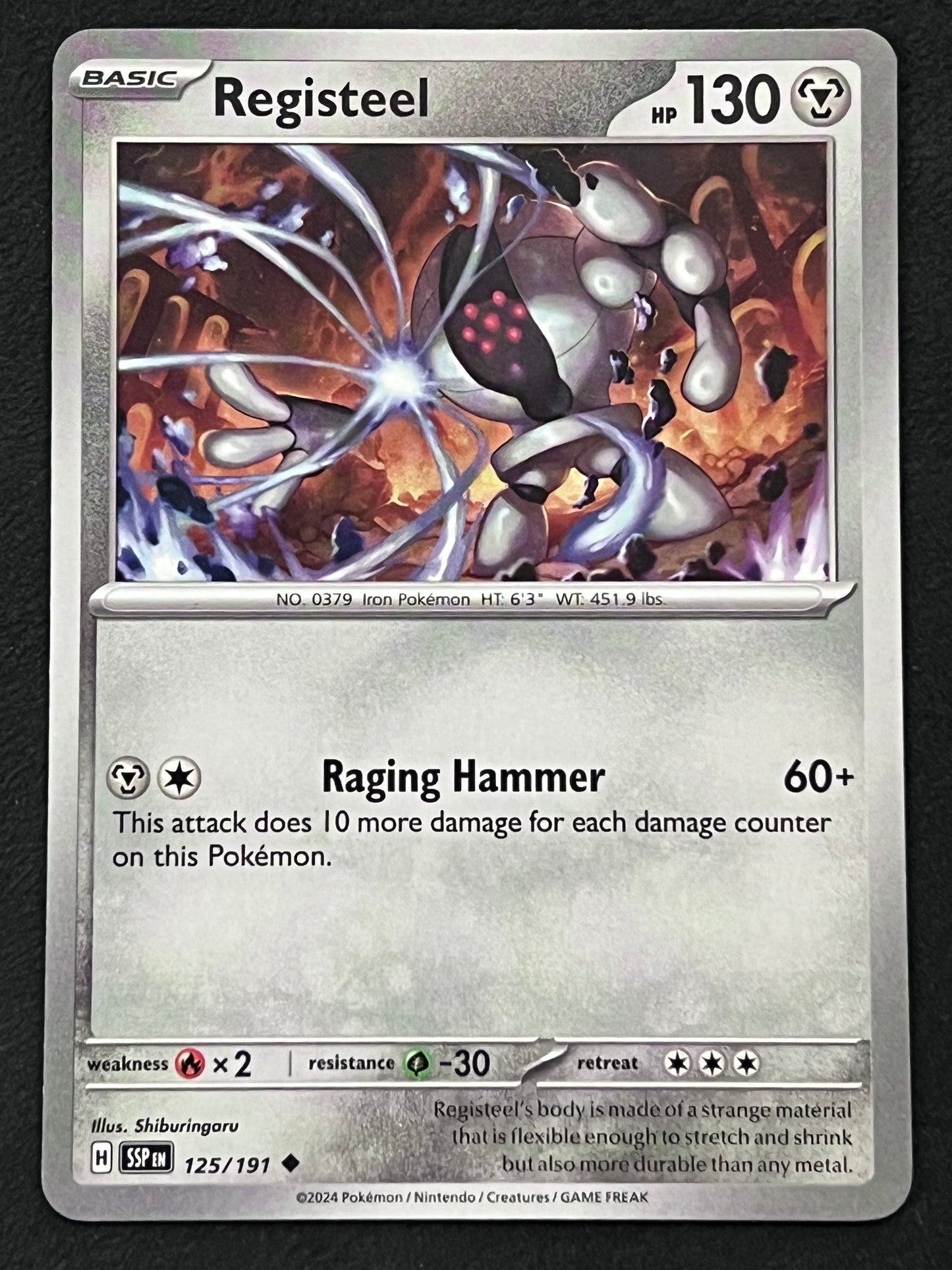 125/191 Registeel - Pokémon Surging Sparks Uncommon