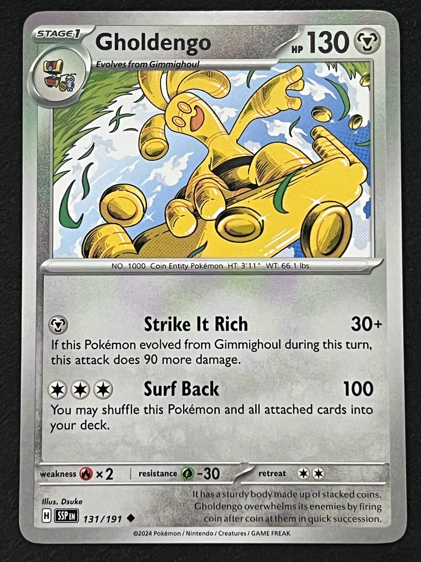 131/191 Gholdengo - Pokémon Surging Sparks Uncommon