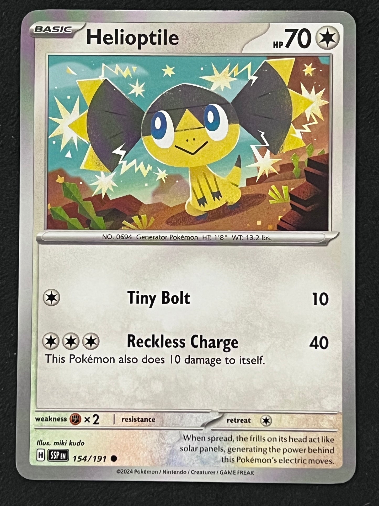 154/191 Helioptile - Pokémon Surging Sparks Common