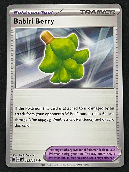 163/191 Babiri Berry - Pokémon Surging Sparks Uncommon