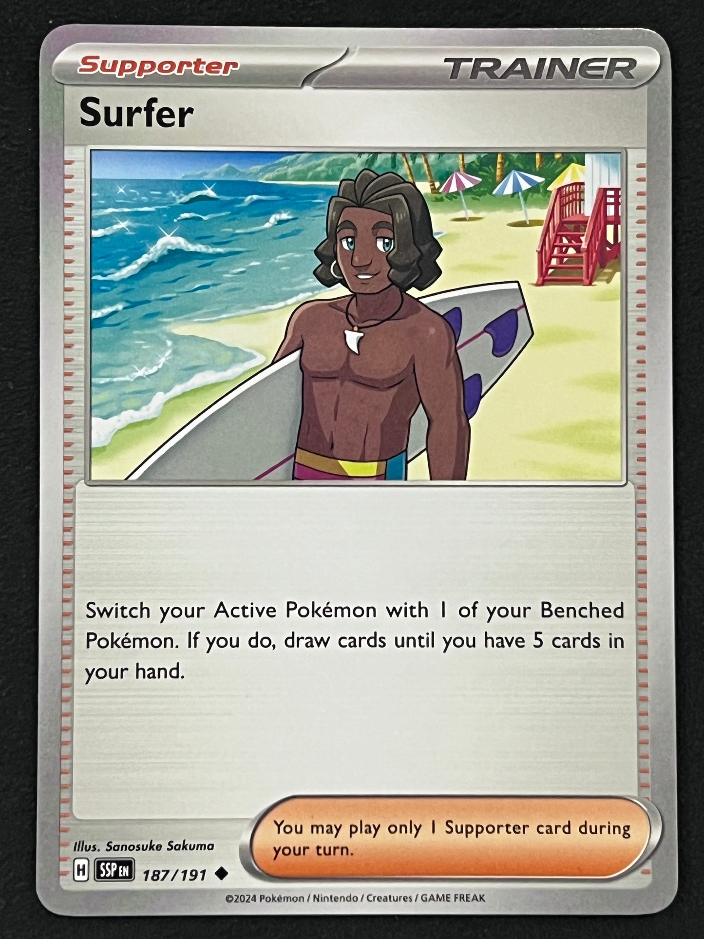 187/191 Surfer - Pokémon Surging Sparks Uncommon