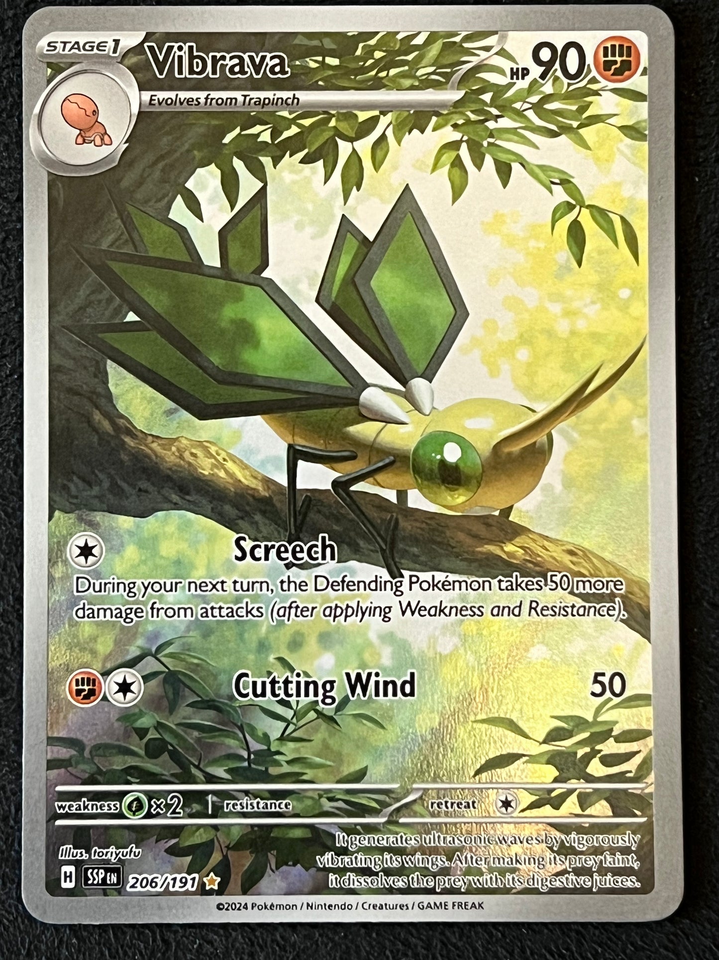 206/191 Vibrava - Pokémon Surging Sparks Illustration Rare