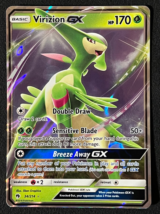 034/214 Virizion Gx - Pokémon Lost Thunder Ultra Rare