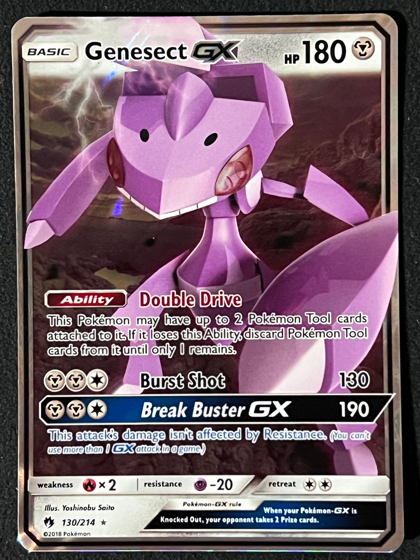 130/214 Genesect Gx - Pokémon Lost Thunder Ultra Rare