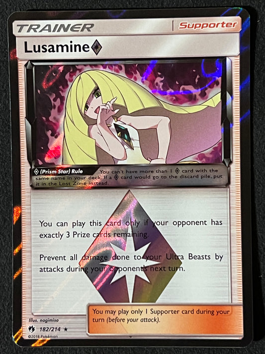 182/214 Lusamine - Pokémon Lost Thunder Rare Prism Holo