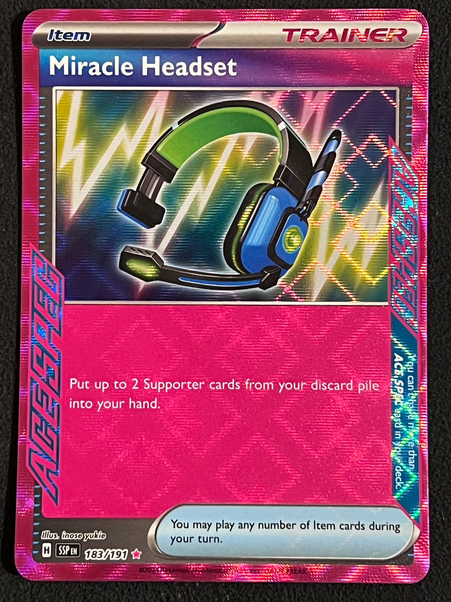 183/191 Miracle Headset - Pokémon Surging Sparks Ace Spec