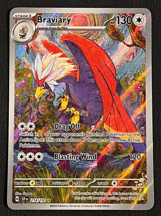 214/191 Braviary - Pokémon Surging Sparks Illustration Rare