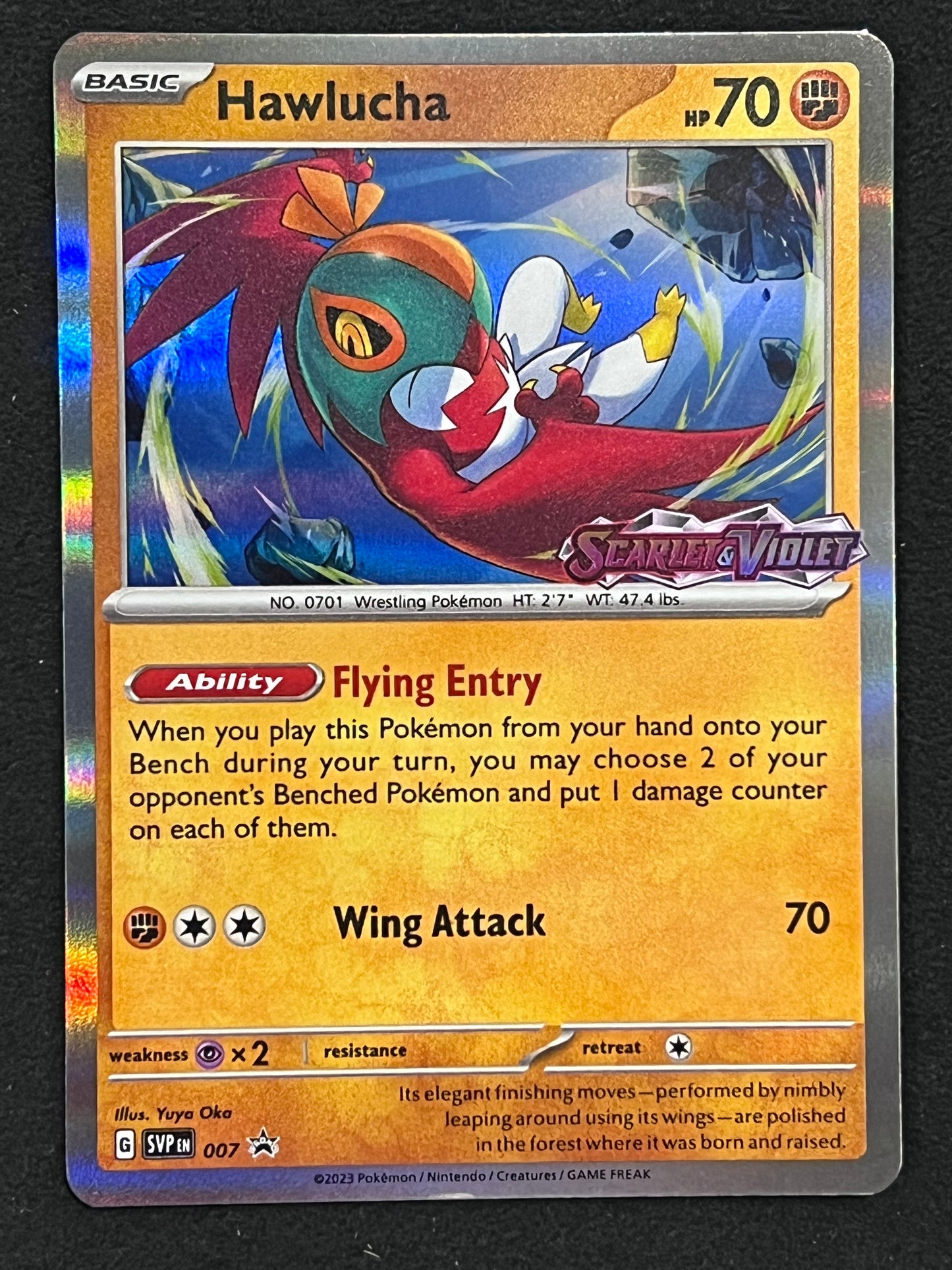 SVP007 Hawlucha - Stamped Black Star Promo