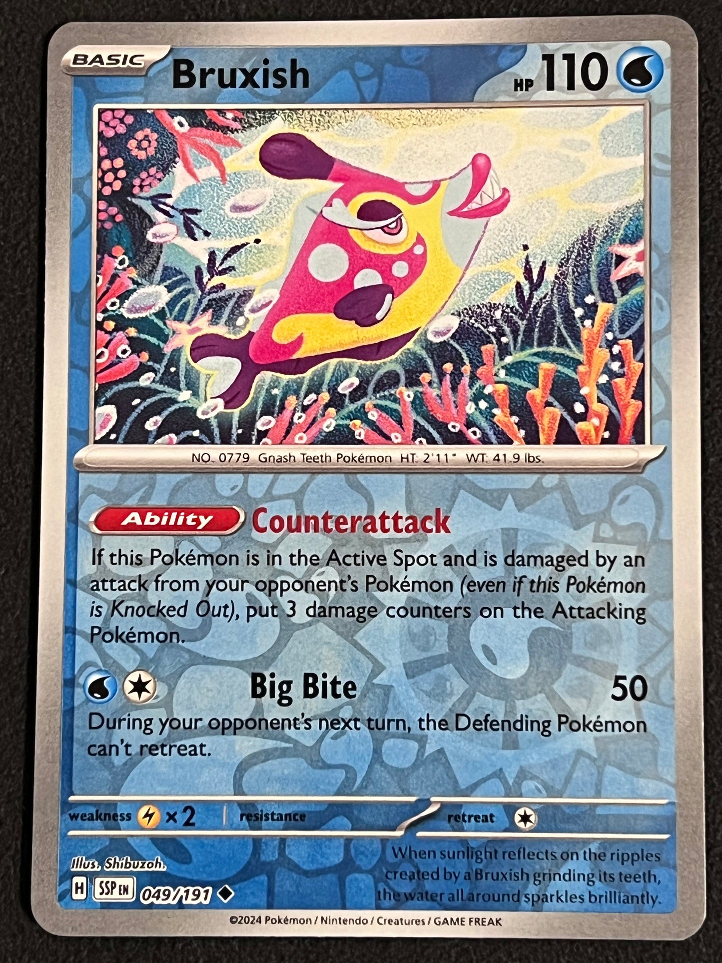 049/191 Bruxish - Pokémon Surging Sparks Uncommon Reverse