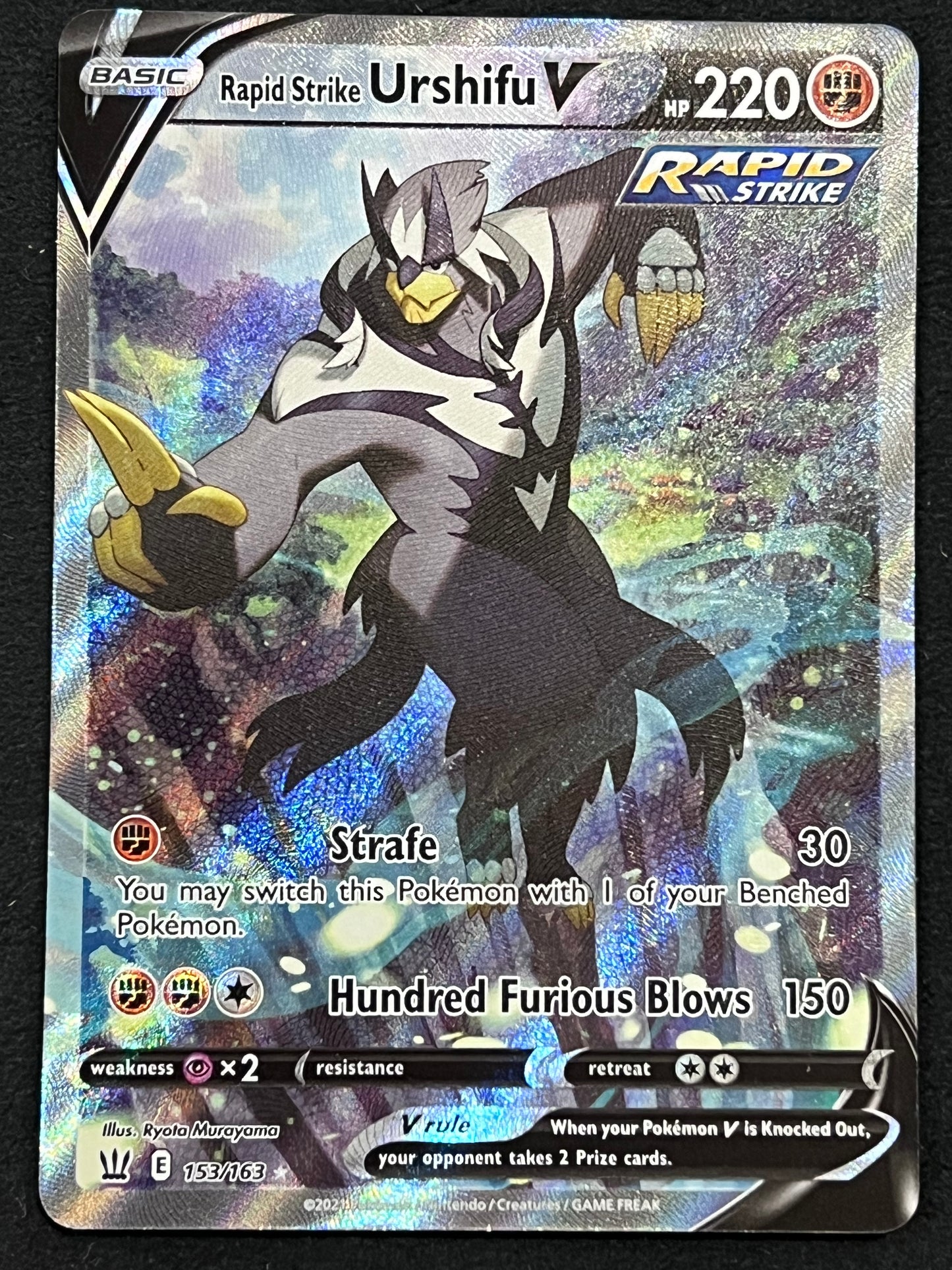 Rapid Strike Urshifu V - 153/163 Battle Styles Alt Art Rare Holo V