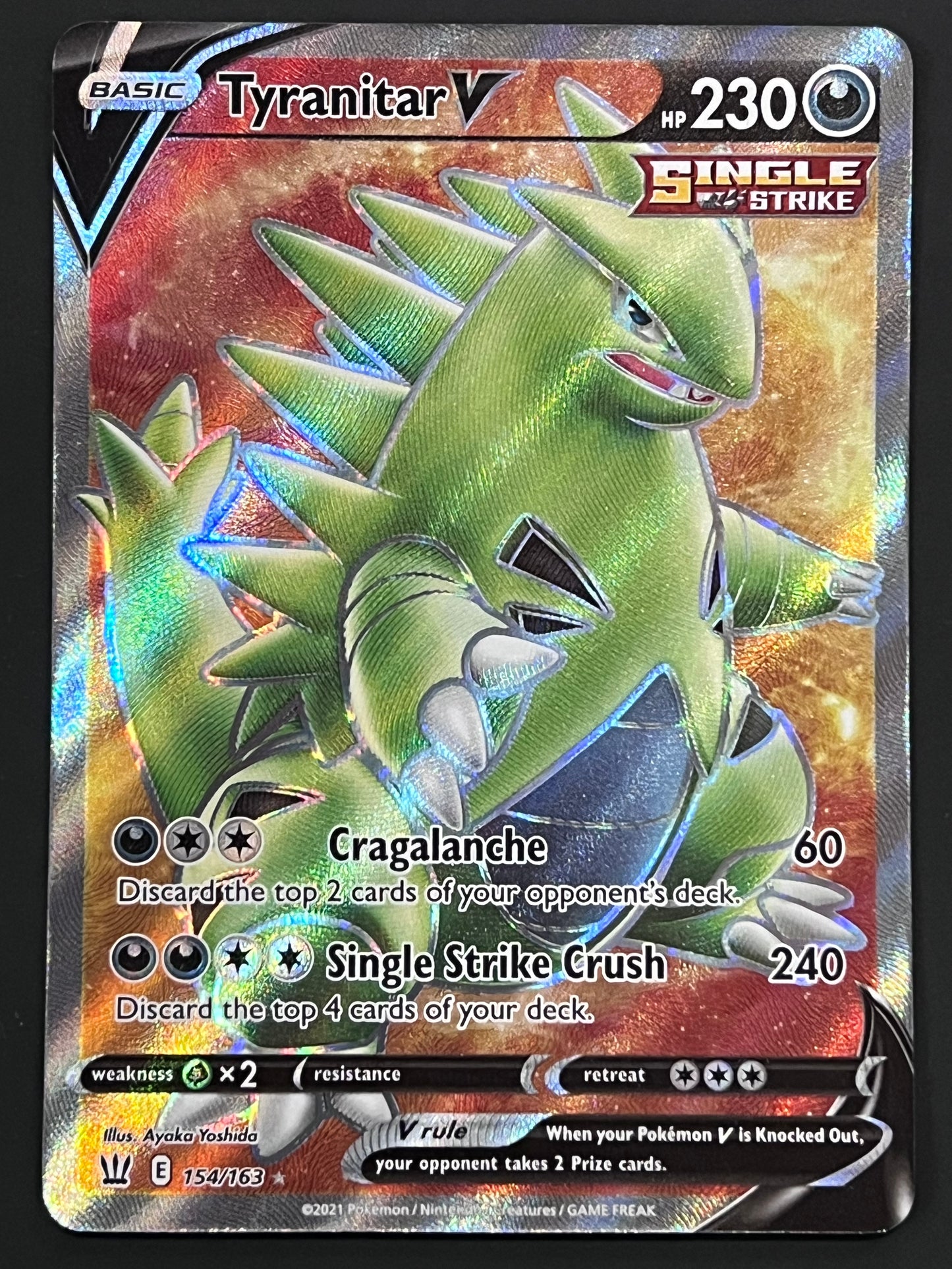 154/163 Tyranitar V - Pokémon Battle Styles Full Art