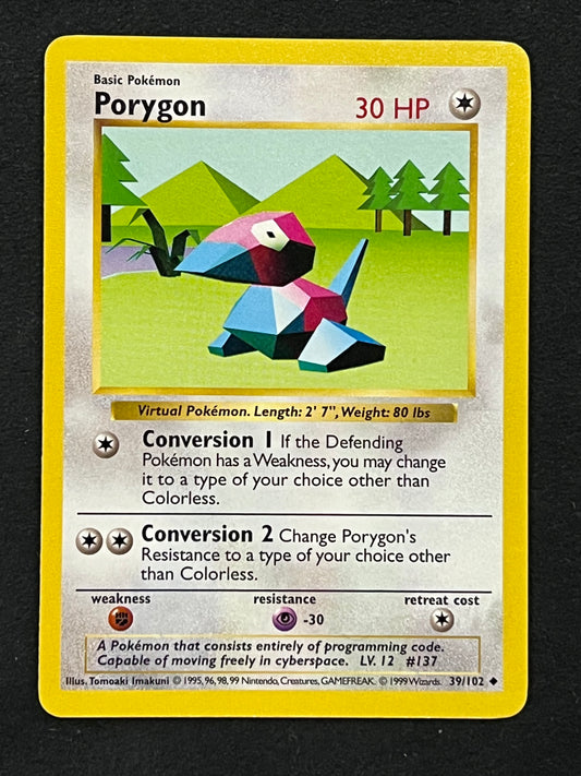 Porygon - 39/102 Shadowless Base Uncommon