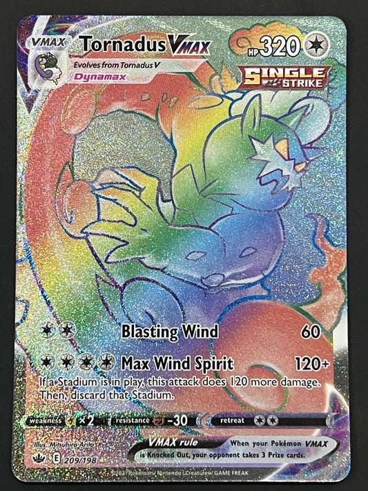 209/198 Tornadus VMax - Pokémon Chilling Reign Rainbow Secret Rare