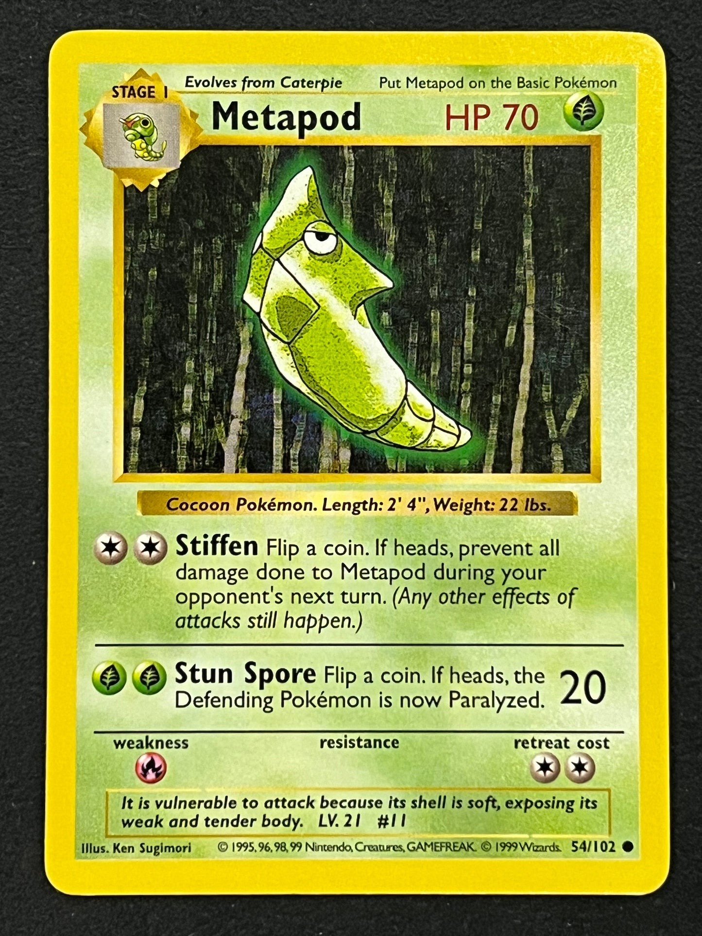 Metapod - 54/102 Shadowless Base Common