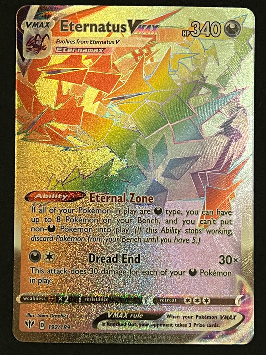 192/189 Eternatus VMax - Pokémon Darkness Ablaze Rainbow Secret Rare