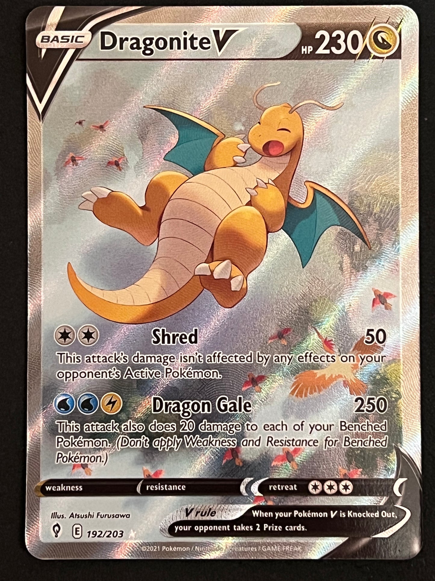 192/203 Dragonite V - Evolving Skies Alternate Full Art