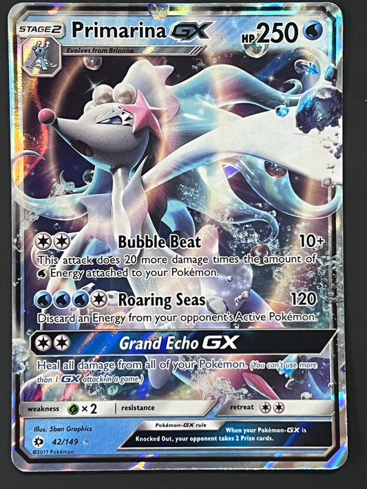 042/149 Primarina Gx - Pokémon Sun/Moon Base Ultra Rare