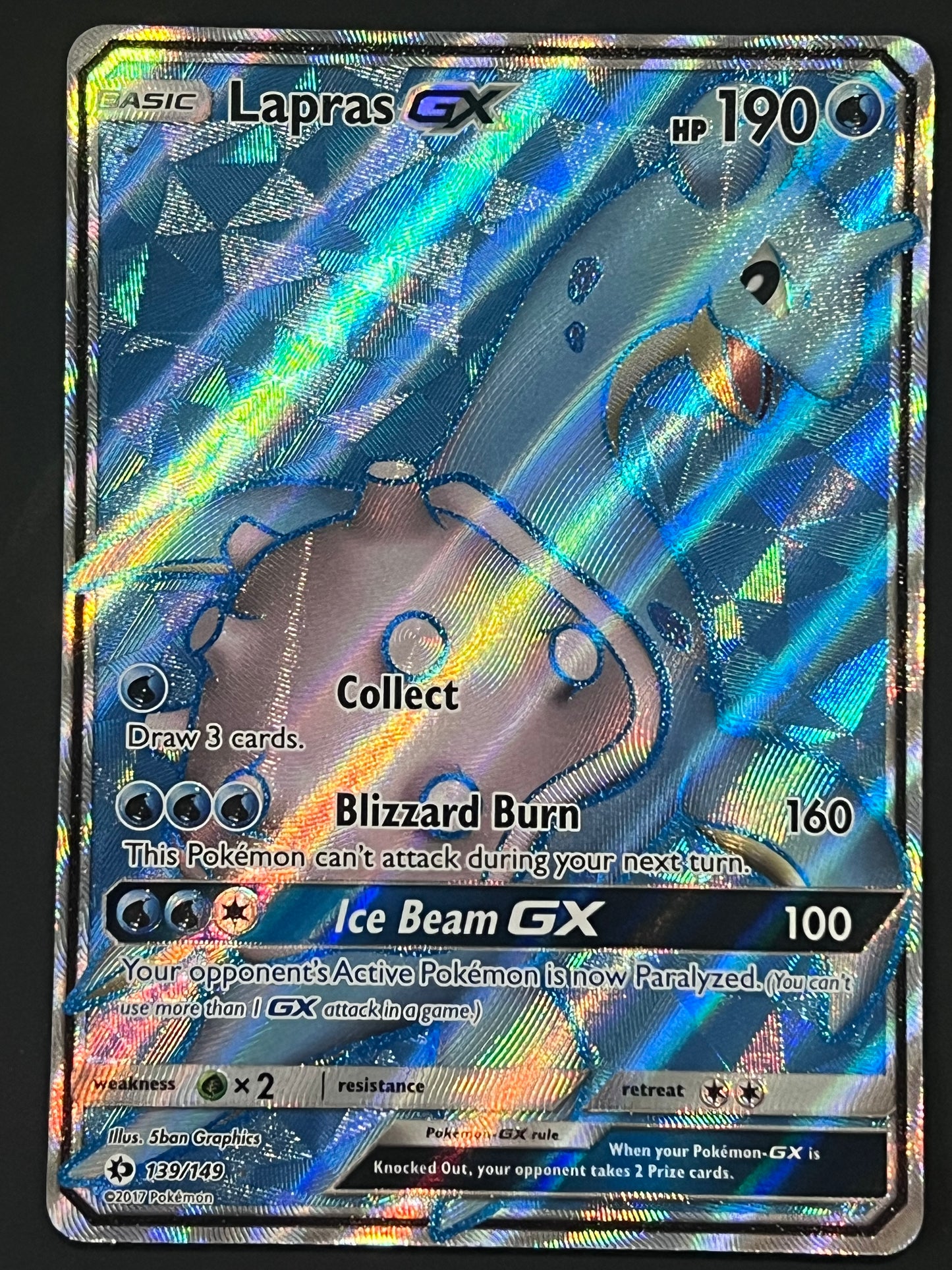 139/149 Lapras Gx - Pokémon Sun/Moon Base Full Art