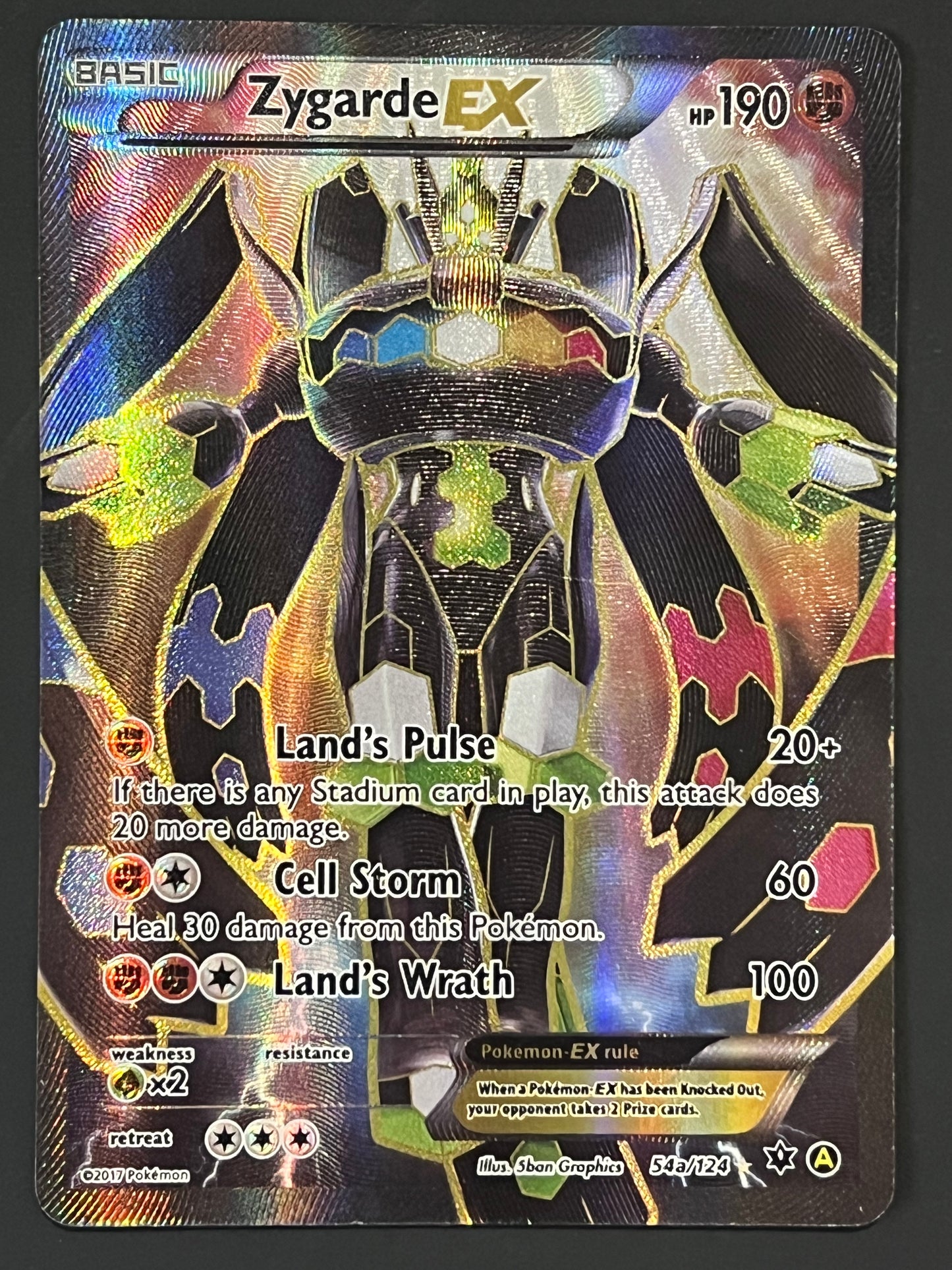 54a/124 Zygarde Ex - Pokémon Fates Collide Full Art