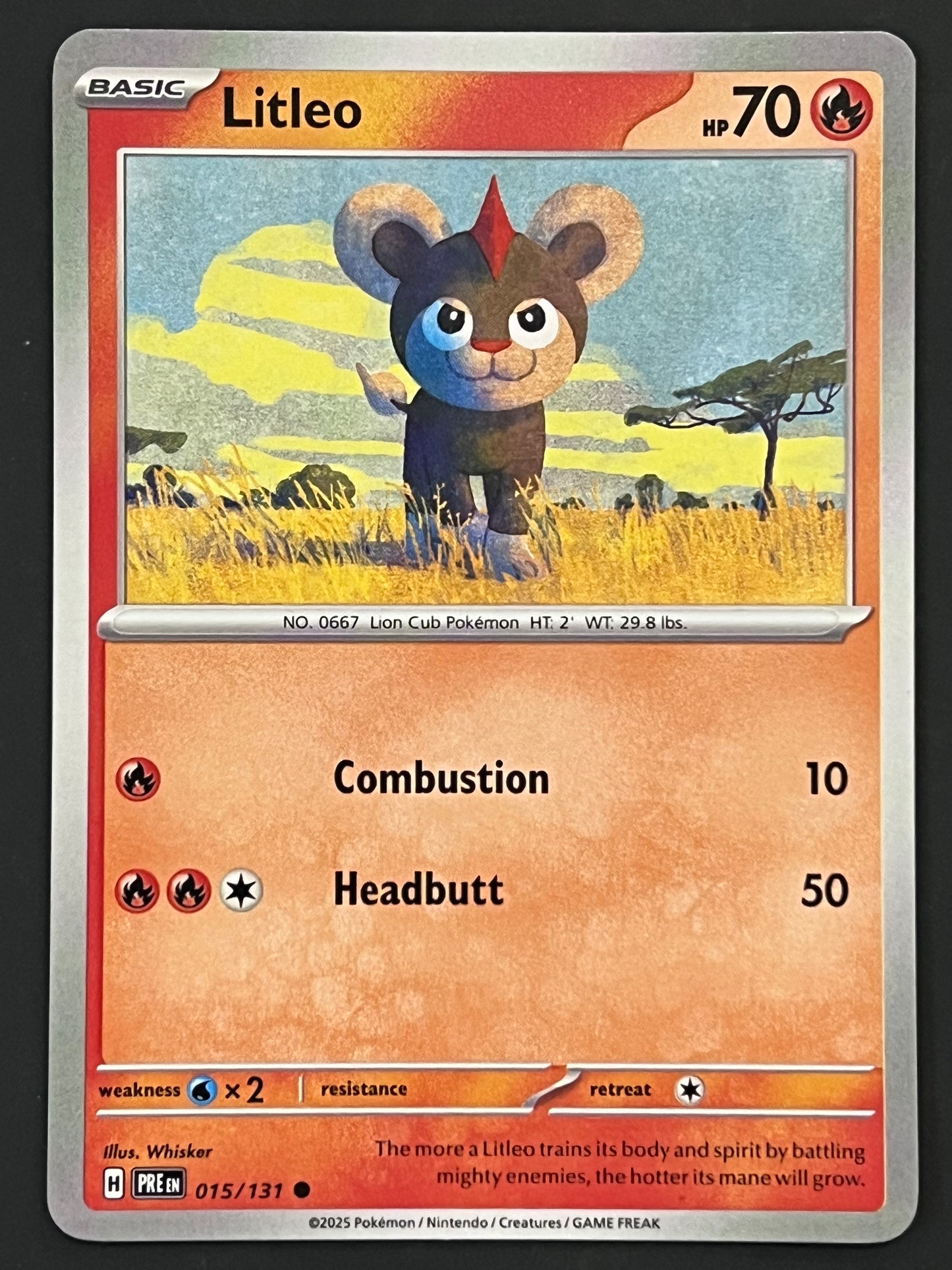 015/131 Litleo - Pokémon Prismatic Evolutions Common