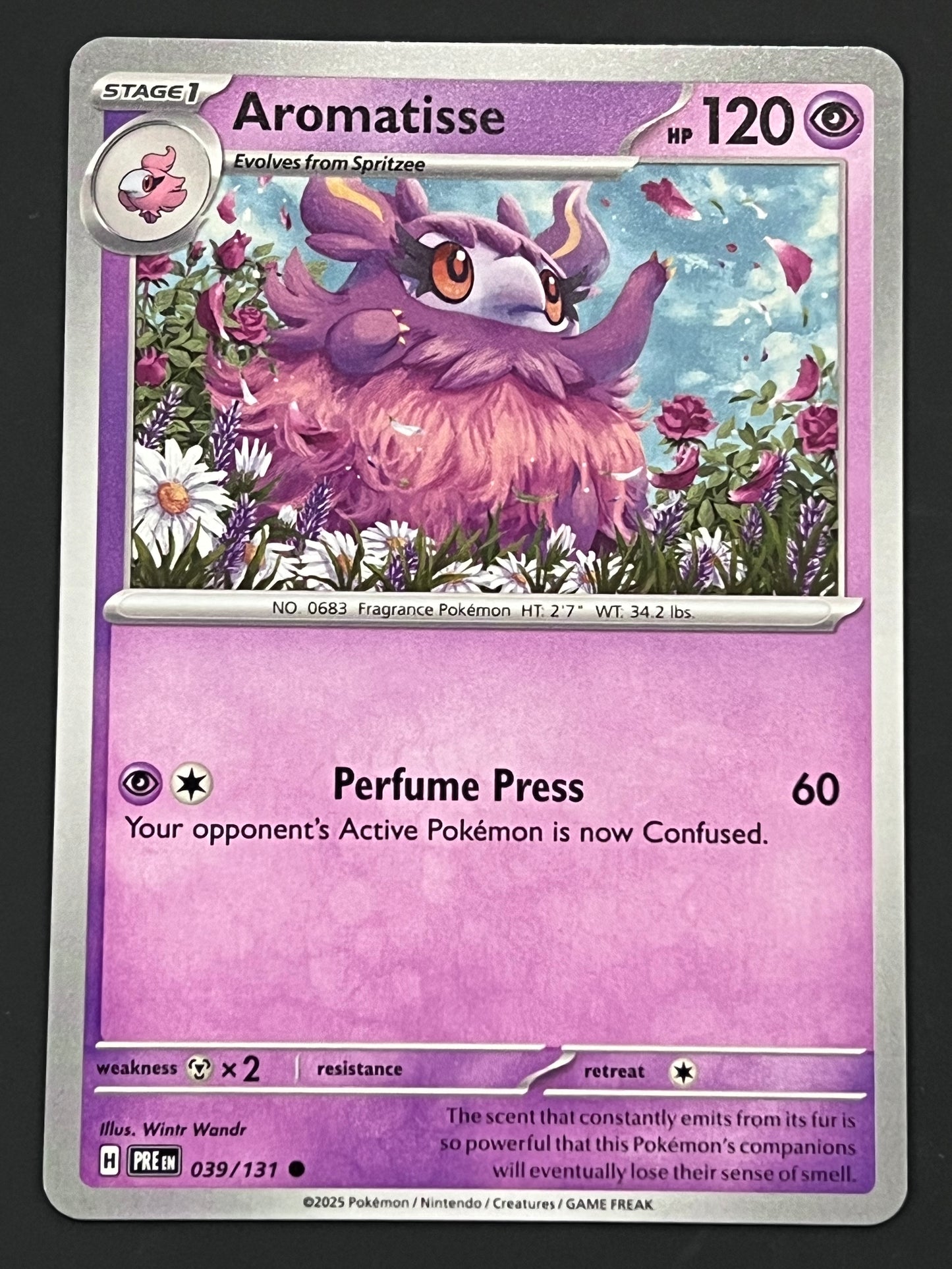 039/131 Aromatisse - Pokémon Prismatic Evolutions Common