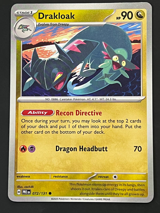 072/131 Drakloak - Pokémon Prismatic Evolutions Common