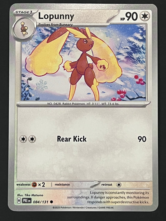 084/131 Lopunny - Pokémon Prismatic Evolutions Common