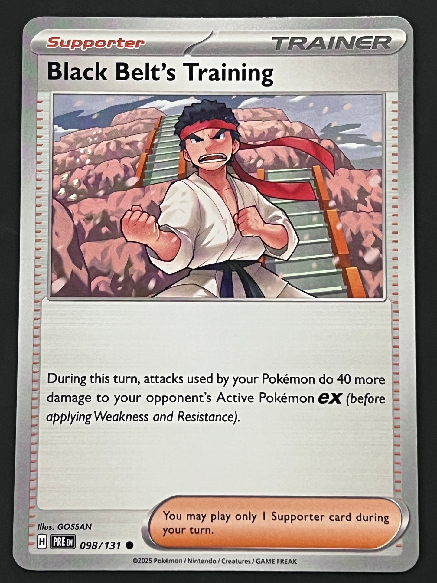 098/131 Black Belt’s Training - Pokémon Prismatic Evolutions Common