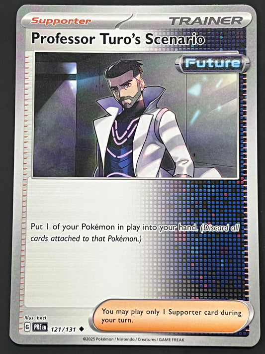 121/131 Professor Turo’s Scenario - Pokémon Prismatic Evolutions Uncommon