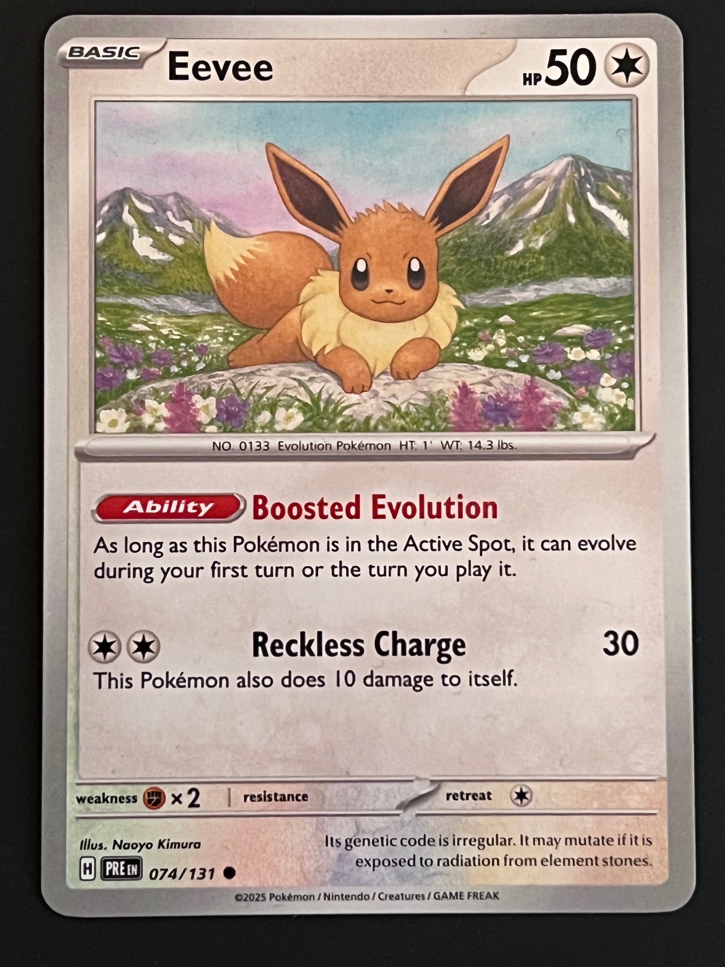 074/131 Eevee - Pokémon Prismatic Evolutions Common