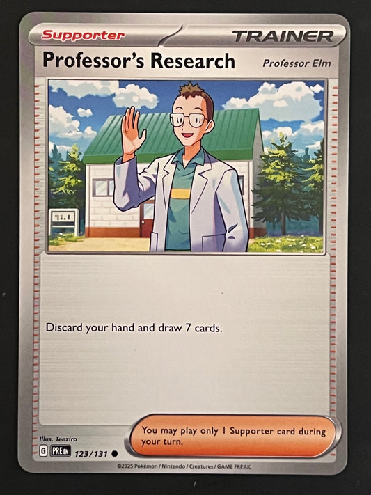 123/131 Professor’s Research - Pokémon Prismatic Evolutions Common