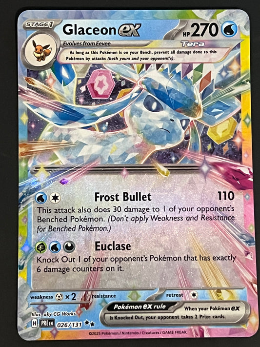 026/131 Glaceon Ex - Pokémon Prismatic Evolutions Double Rare