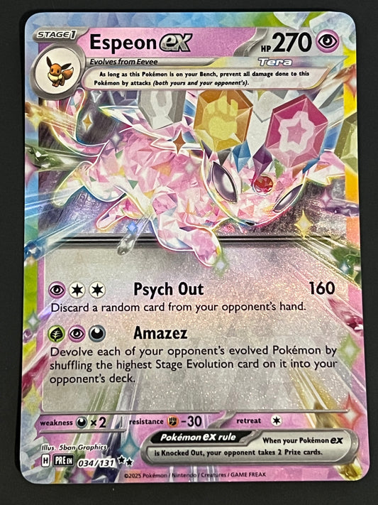 034/131 Espeon Ex - Pokémon Prismatic Evolutions Double Rare