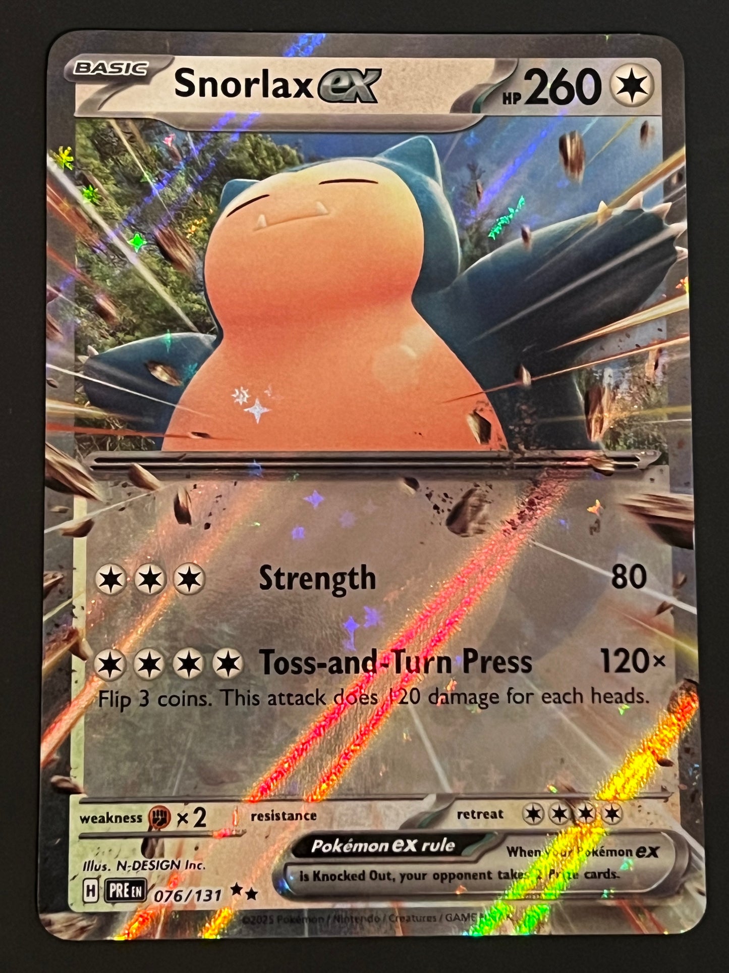 076/131 Snorlax Ex - Pokémon Prismatic Evolutions Double Rare