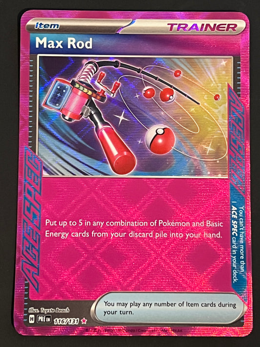 116/131 Max Rod - Pokémon Prismatic Evolutions Ace Spec