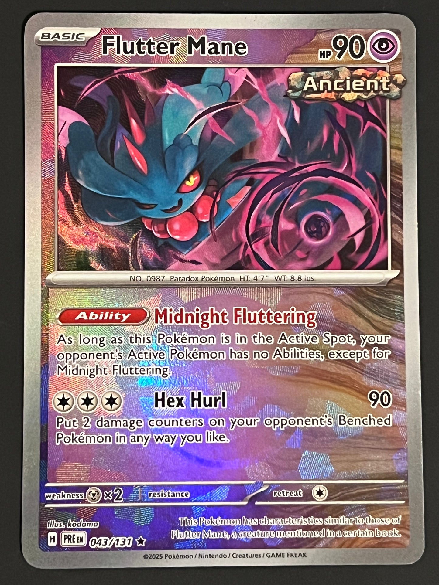 043/131 Flutter Mane - Pokémon Prismatic Evolutions Rare Reverse POKEBALL