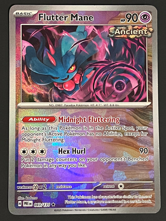 043/131 Flutter Mane - Pokémon Prismatic Evolutions Rare Reverse POKEBALL