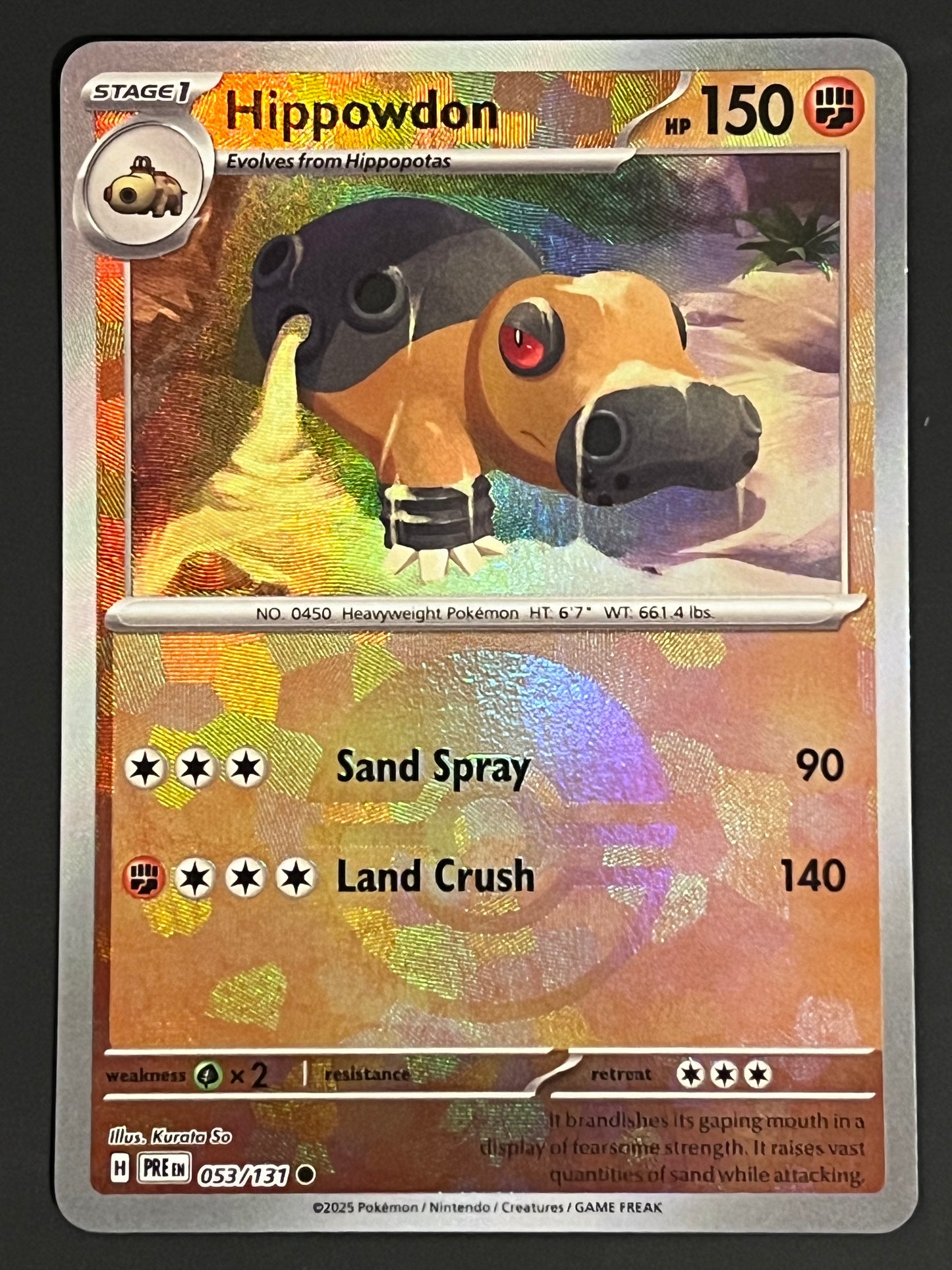 053/131 Hippowdon - Pokémon Prismatic Evolutions Common Reverse POKEBALL