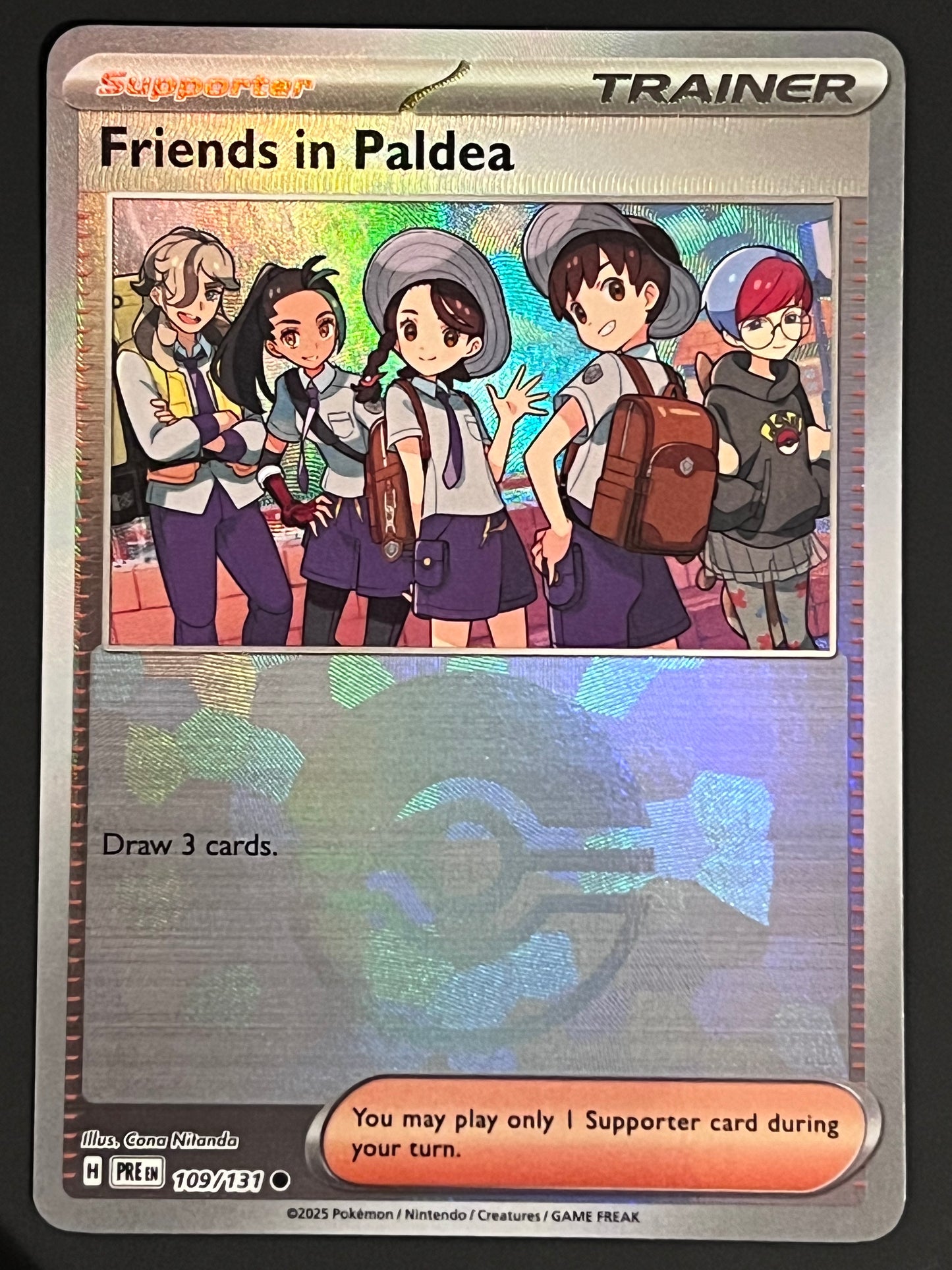 109/131 Friends in Paldea - Pokémon Prismatic Evolutions Common Reverse POKEBALL