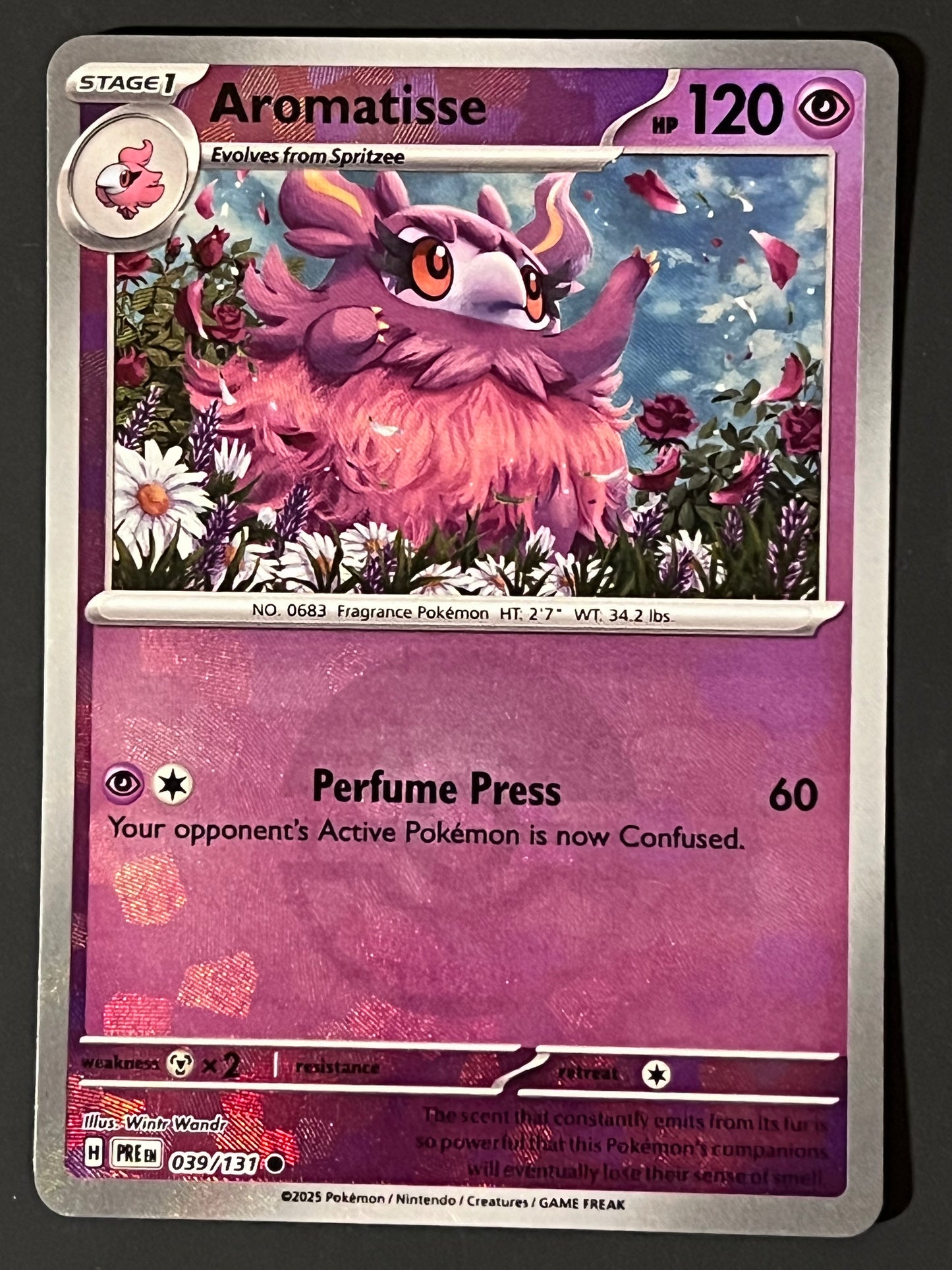 039/131 Aromatisse - Pokémon Prismatic Evolutions Common Reverse POKEBALL