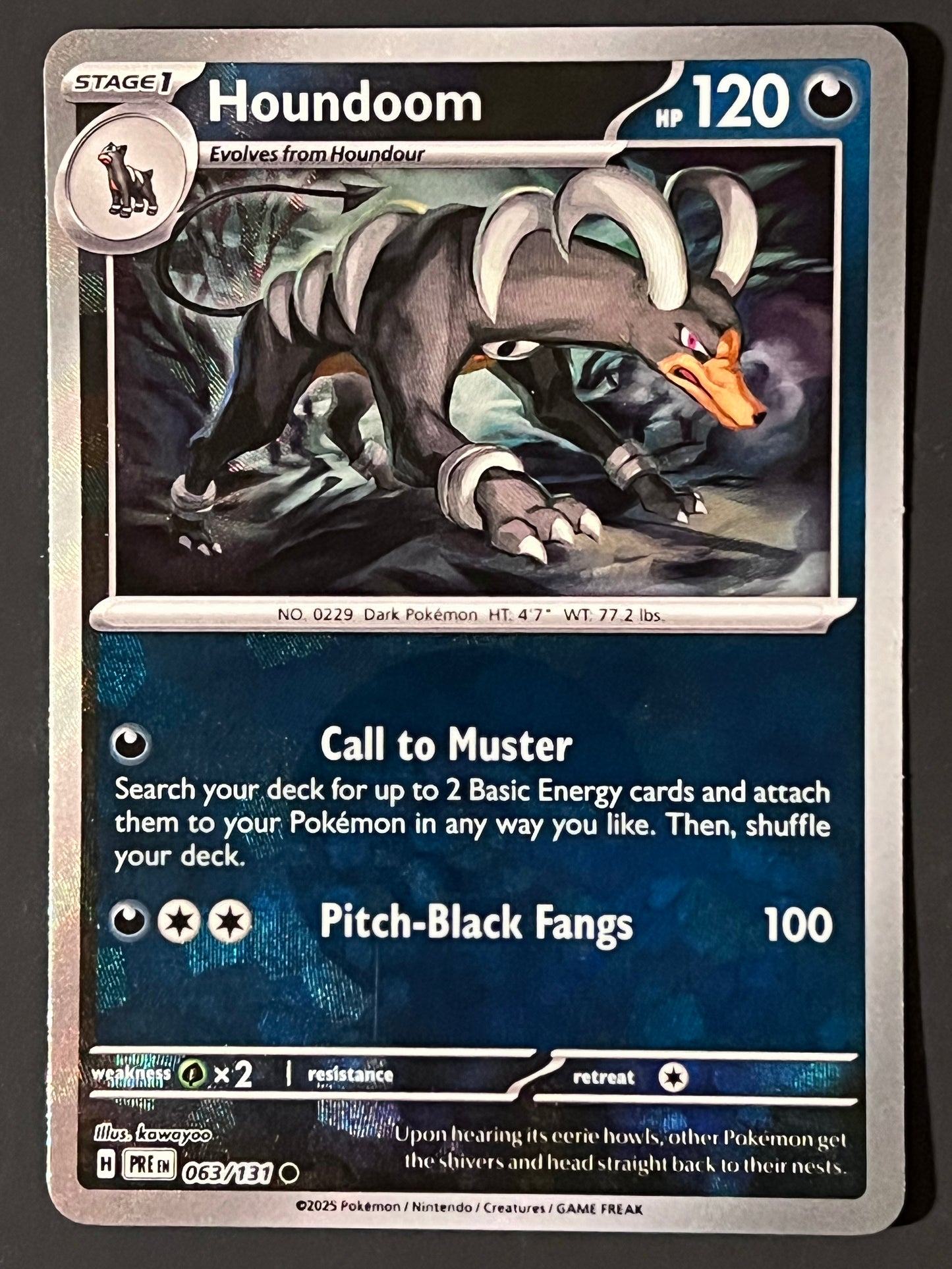 063/131 Houndoom - Pokémon Prismatic Evolutions Common Reverse POKEBALL