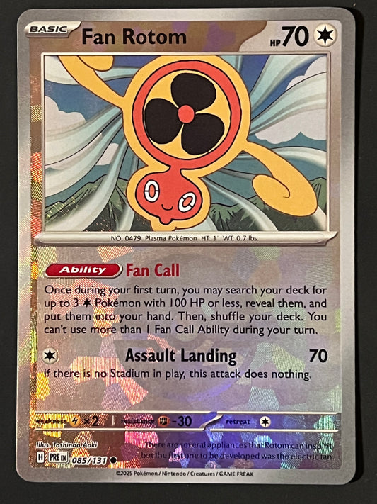 085/131 Fan Rotom - Pokémon Prismatic Evolutions Common Reverse POKEBALL